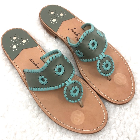 Jack Rogers Custom Hamptons Leather Thong Sandals